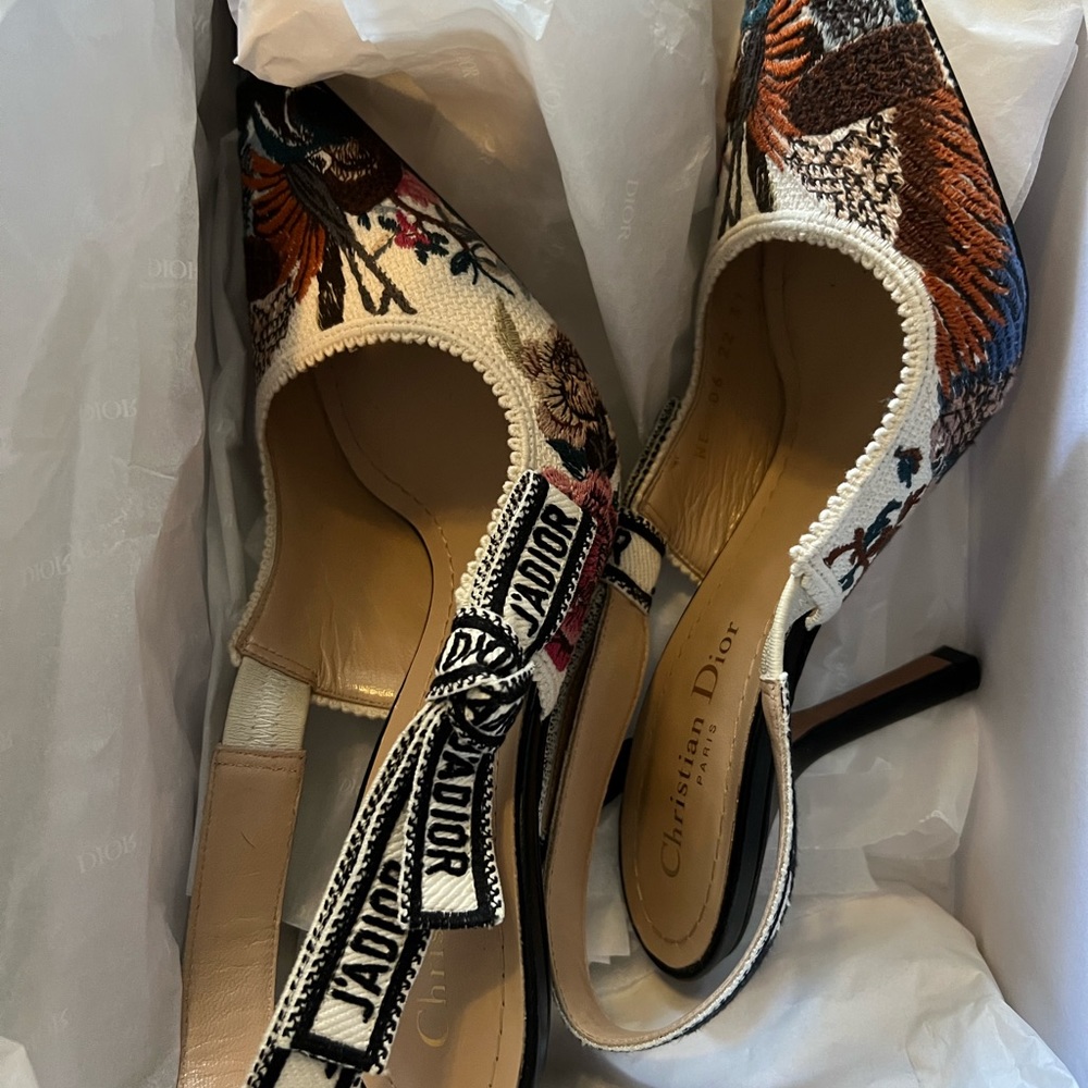 Christian Dior Jardin Dhivee E sling back heels - Picture 2 of 12